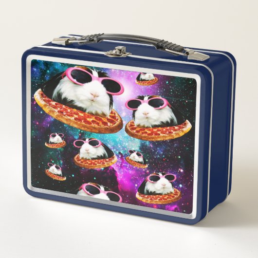 Lustiges Raummeerschweinchen Metall Brotdose (Vorderseite)