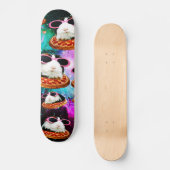 Lustiges Raummeerschweinchen Skateboard (Vorderseite)