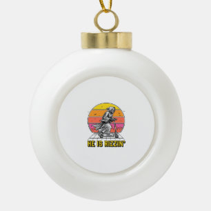 Lustiges Reaper Scooter Vintage Sonnenuntergang Sh Keramik Kugel-Ornament