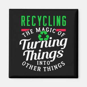 Lustiges Recycling- und Earth Day-Design für Mädch Magnet