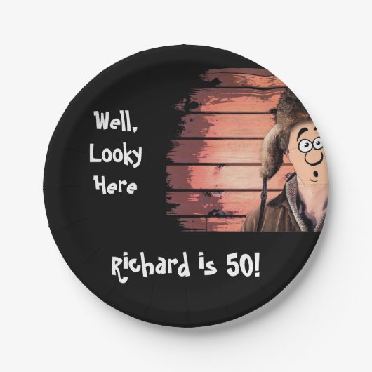 Lustiges Redneck-Land-Geburtstags-Party Pappteller (Vorderseite)