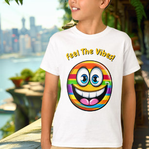 Lustiges Regenbogen-Emoji-Kinder-T-Shirt T-Shirt