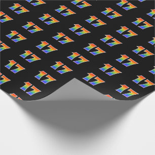 Lustiges Regenbogenspektrum-Muster "17" Ereignis-N Geschenkpapier