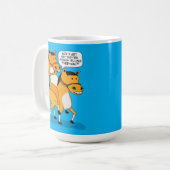 Lustiges Reiten-Pferd Kaffeetasse (Vorderseite Links)