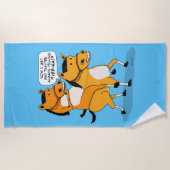 Lustiges Reiten-Pferd Strandtuch (Vorderseite)