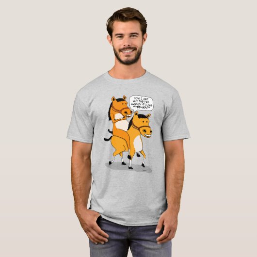 Lustiges Reiten-Pferd T-Shirt (Vorne ganz)
