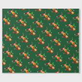 Lustiges Ren, das Margarita-Weihnachtskunst trinkt Geschenkpapier (Flach)