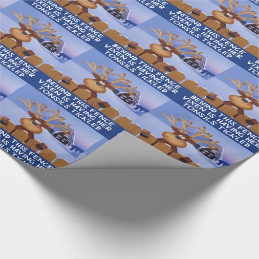 Lustiges Ren Geschenkpapier (Ecke)