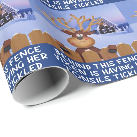 Lustiges Ren Geschenkpapier (Rolleneckpunkt)