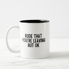 Lustiges Renten-Coworker-Verabschiedung Zitat für  Zweifarbige Tasse