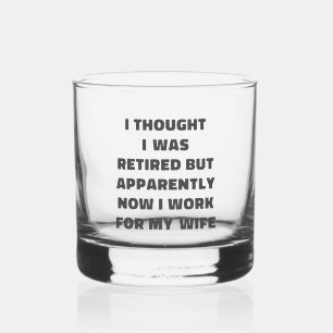 Lustiges Rentengeschenk für Ehemann Ehefrau Scherz Whiskyglas