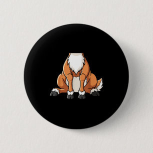 Lustiges Rentier braunes Reh Weihnachten Xmas Tier Button