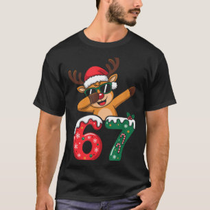 Lustiges Rentier Dab Six Seven 67 Weihnachten Dabb T-Shirt