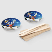 Lustiges Rentier-Gucken-Christmas-Meme Fächer (Non-assembled)