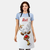 Lustiges Rentier-Gucken-Christmas-Meme Schürze (Getragen)