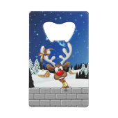 Lustiges Rentier-Gucken Weihnachten Meme Geldbeutel Flaschenöffner (Rückseite)