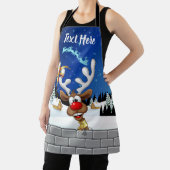 Lustiges Rentier-Gucken Weihnachten Meme Schürze (InSitu)