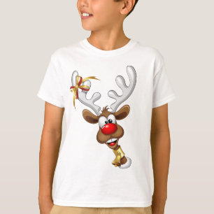 Lustiges Rentier-Gucken Weihnachten Meme T-Shirt