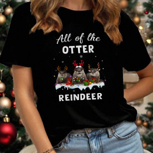 Lustiges Rentier Otter Weihnachten T-Shirt