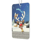 Lustiges Rentier-Spionier-Weihnachts-Meme Autolufterfrischer (Links)