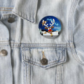 Lustiges Rentier-Spionier-Weihnachts-Meme Button (Beispiel)
