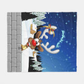 Lustiges Rentier-Spionier-Weihnachts-Meme Fleecedecke (Vorderseite (Horizontal))