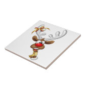 Lustiges Rentier-Spionier-Weihnachts-Meme Fliese (Seite)