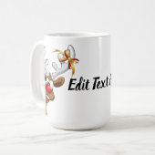 Lustiges Rentier-Spionier-Weihnachts-Meme Kaffeetasse (Vorderseite Links)