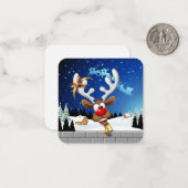 Lustiges Rentier-Spionier-Weihnachts-Meme Mitteilungskarte (Vorderseite/Rückseite Beispiel)