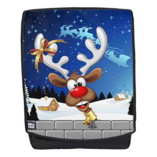 Lustiges Rentier-Spionier-Weihnachts-Meme Rucksack