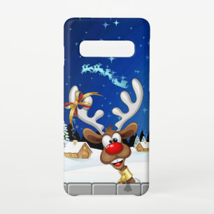 Lustiges Rentier-Spionier-Weihnachts-Meme Samsung Galaxy S10 Hülle