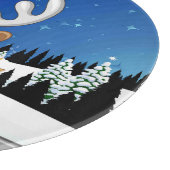Lustiges Rentier-Spionier-Weihnachts-Meme Schneidebrett (Ecke)