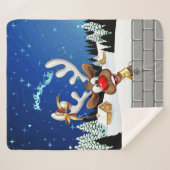 Lustiges Rentier-Spionier-Weihnachts-Meme Sherpadecke (Vorderseite (Horizontal))