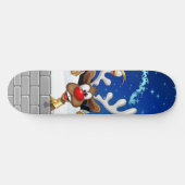 Lustiges Rentier-Spionier-Weihnachts-Meme Skateboard (Horizontal)