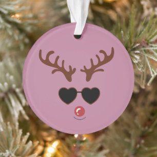 Lustiges Rentier Weihnachten Winter Familie Süßes  Ornament