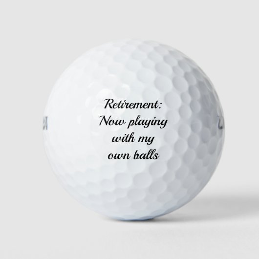 Lustiges Rentner-Geschenk Golfball (Vorderseite)