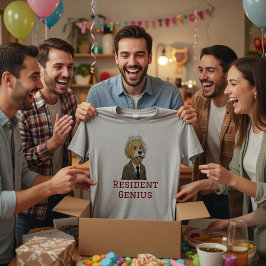 Lustiges "Resident Genius"-Hund-Einstein-Parodie Tri-Blend Shirt