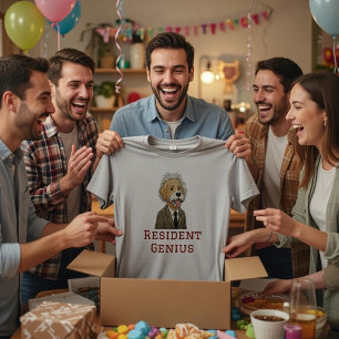 Lustiges "Resident Genius"-Hund-Einstein-Parodie Tri-Blend Shirt