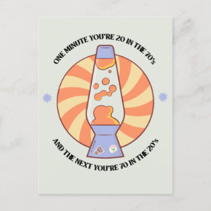 Lustiges Retro 70er  Postkarte