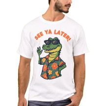 Lustiges Retro Alligator Bis Bald  T-Shirt