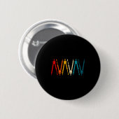 Lustiges Retro-Architekten-Comp-Regenbogen-Design  Button (Vorne & Hinten)
