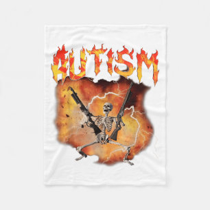 Lustiges Retro-autistisches und schwules Skelett-A Fleecedecke