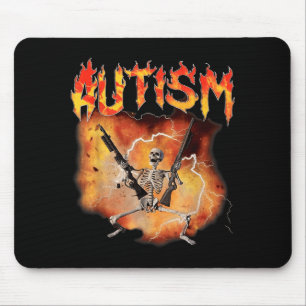 Lustiges Retro-autistisches und schwules Skelett-A Mousepad
