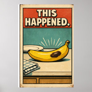 Lustiges Retro-Bananenposter – Das ist passiert Vi Poster