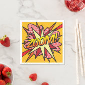 Lustiges Retro-Comic-Book-ZOOM Serviette (Beispiel)