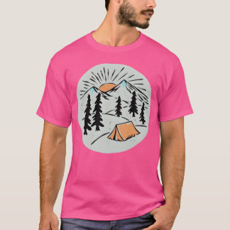 Lustiges Retro-Familiencamping T-Shirt