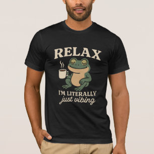 Lustiges Retro-Frosch-Vibing-Ästhetik-Meme-T-Shirt T-Shirt