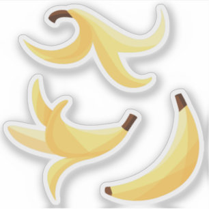 Lustiges Retro-gelbes Bananenmuster Party Editierb Aufkleber