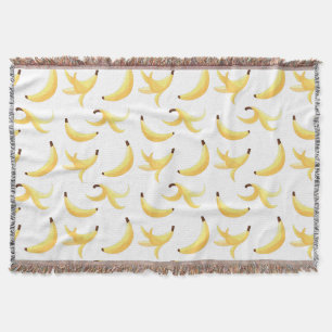 Lustiges Retro-gelbes Bananenmuster Party Editierb Decke