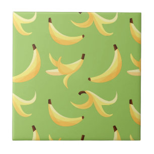 Lustiges Retro-gelbes Bananenmuster Party Editierb Fliese